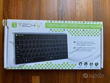 Tastiera TECHly USB/PSD wired super slim keyboard