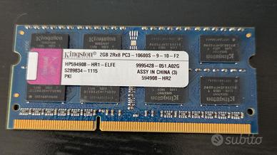 Sodimm DDR3 2GB 10600