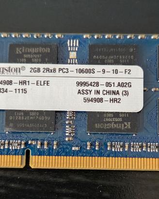 Sodimm DDR3 2GB 10600