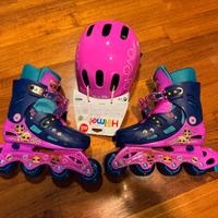 Pattini in linea bambina + casco