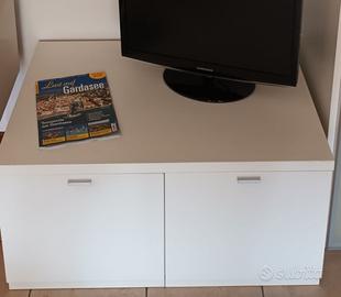 MOBILETTO IN LEGNO BIANCO DA TV