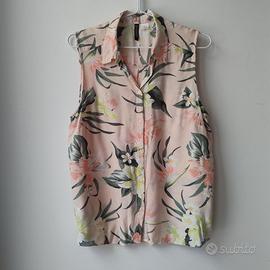 Blusa smanicata H&M a fiori - Taglia 40 EU viscosa