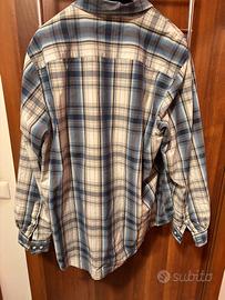 Timberland camicia vintage a quadri blu e bianca