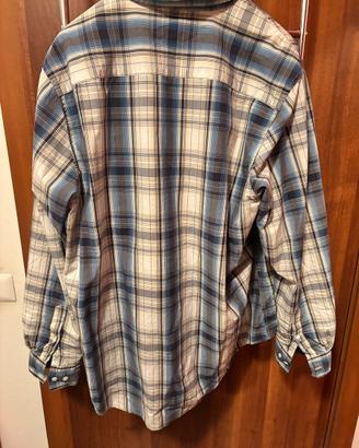 Timberland camicia vintage a quadri blu e bianca