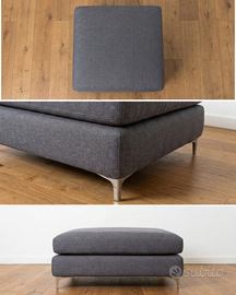 POUF IN TESSUTO BLU