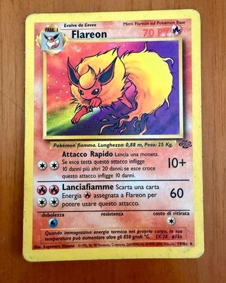 Flareon carta pokemon NO HOLO 19/64