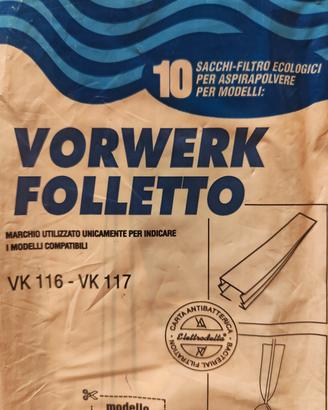 vorwek folletto sacchi ricambio