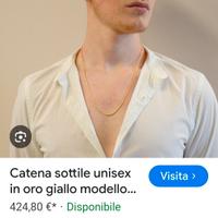 Collana Corda Oro 18K