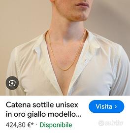 Collana Corda Oro 18K