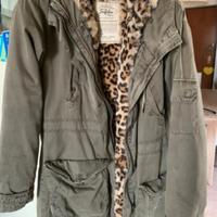 Parka Zara donna militare con animal print