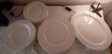 Magnifico set di 24 piatti + vassoio in porcellana