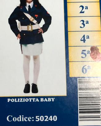 Abito carnevale poliziotta