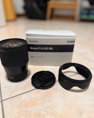 Sigma 16mm f/1.4 DC DN Contemporary Sony E - Nuovo
