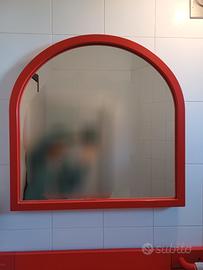 Specchio vintage Kartell anni 60 rosso 
