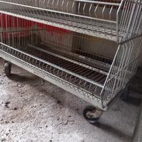Contenitori a cesta impilabili in metallo 