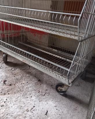 Contenitori a cesta impilabili in metallo 