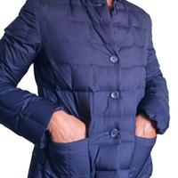 Piumino Goose down duvet blue women Wind vera pium