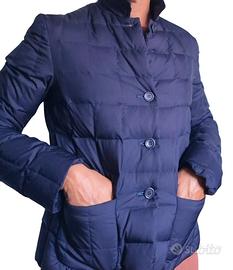 Piumino Goose down duvet blue women Wind vera pium