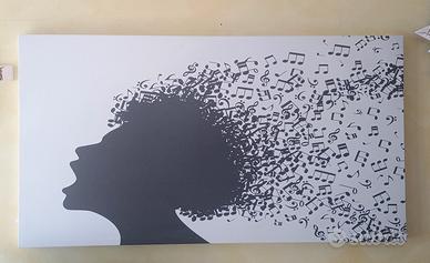 Quadro moderno su tela Bianco e nero (67×125)