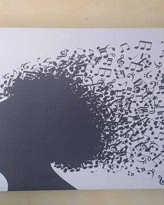 Quadro moderno su tela Bianco e nero (67×125)