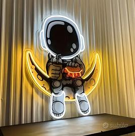 Luce Neon per camera fantasia astronauta