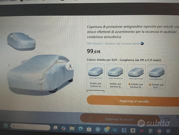 Copertura di protezione antigrandine per SUV