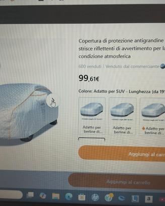 Copertura di protezione antigrandine per SUV