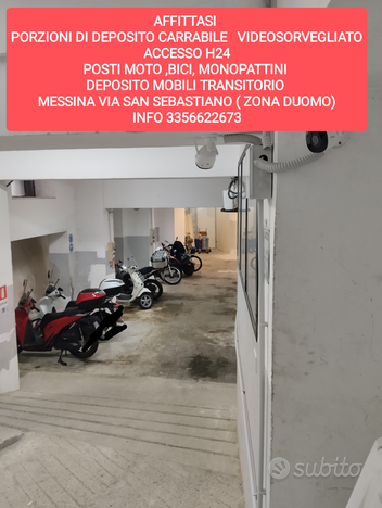 MESSINA TRIBUNALE posti moto , bici e deposito