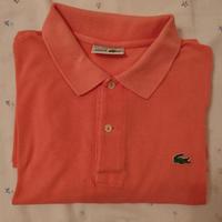 Polo Lacoste taglia 7, rosa salmone