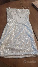 vestito bianco con paillettes