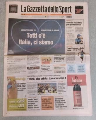 Gazzetta dello Sport 12 giugno 2006