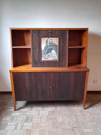 Mobile bar in noce SAFFA Milano design Ulrich