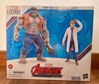 Marvel Legends Hulk Grigio e Dr. Bruce Banner