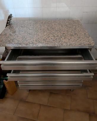 Cassettiera professionale in acciaio inox