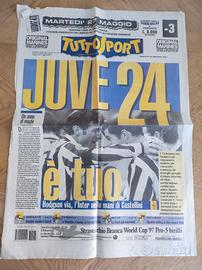 Quotidiani vittoria scudetto Juventus varie annate