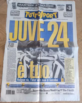 Quotidiani vittoria scudetto Juventus varie annate