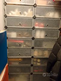 scarpiera modulare in plastica 