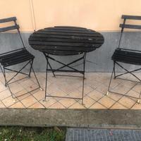 Tavolo e 2 sedie nero