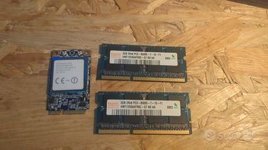Lotto RAM DDR3 4 GB (2×2 GB) + Scheda Wi-Fi Apple 