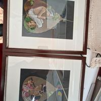 2 quadretti dipinti a mano indiano