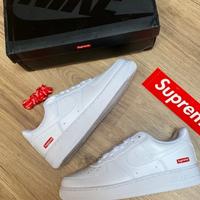 Sneakers basse SupremexNike Air Force 1bianche40.5