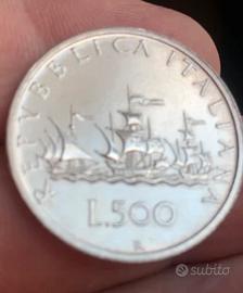 Lire 500 Argento Caravelle 2000