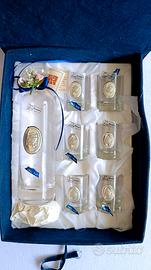 bottiglia + 6 bicchieri in cristallo 24% piombo co