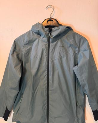 Giacca Quechua impermeabile verde con cappuccio
