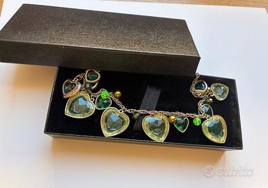 Collana Swarovski Donna - Cuori Verdi in Cristallo