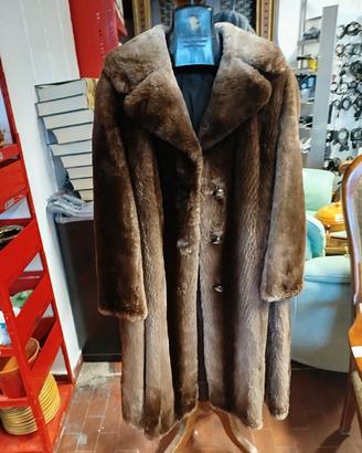 cappotto in pelliccia di castoro 