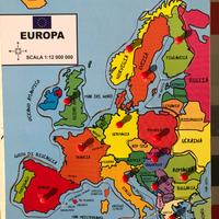 Puzzle legno Europa 12 pezzi
