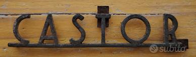Fregio vintage originale metallo “CASTOR”
