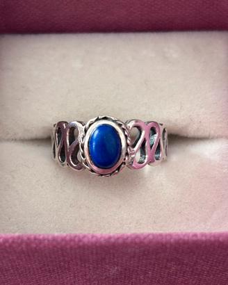 Anello argento con lapislazzuli