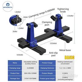 Mini morsa e supporto con morsetto ausiliario